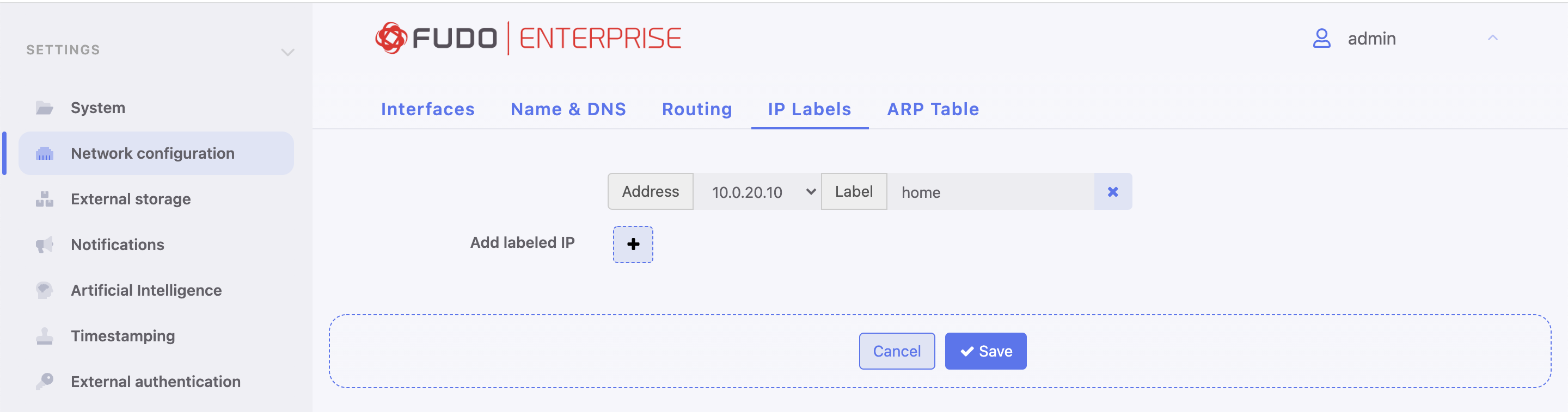 Labeled IP addresses — Fudo Enterprise 5.5 - System Documentation