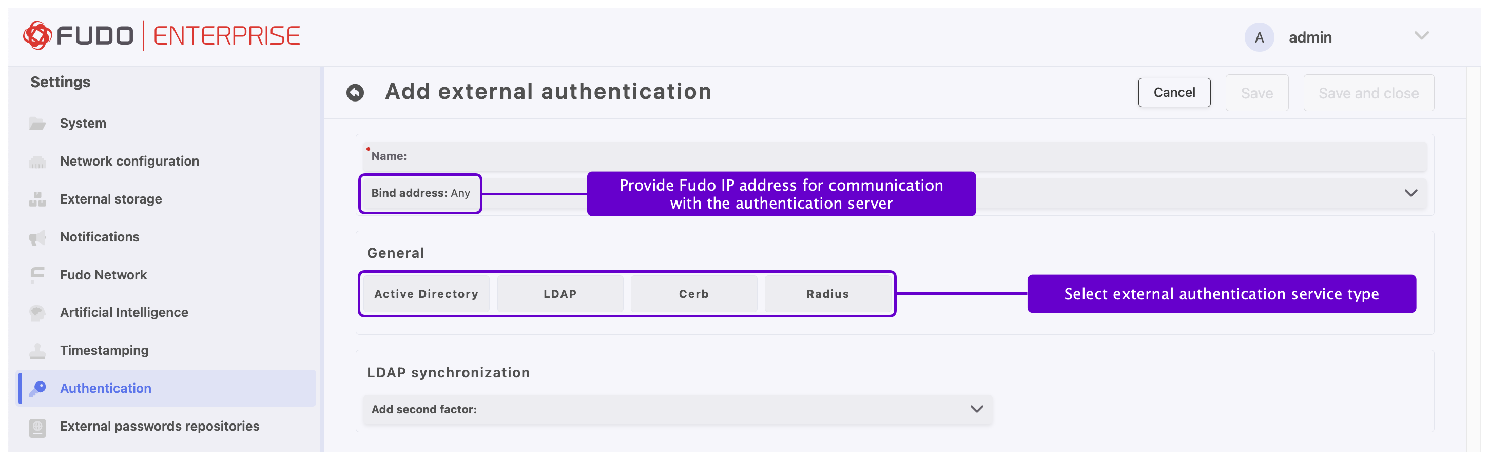 External Authentication Server Definition — Fudo Enterprise 5.6 ...