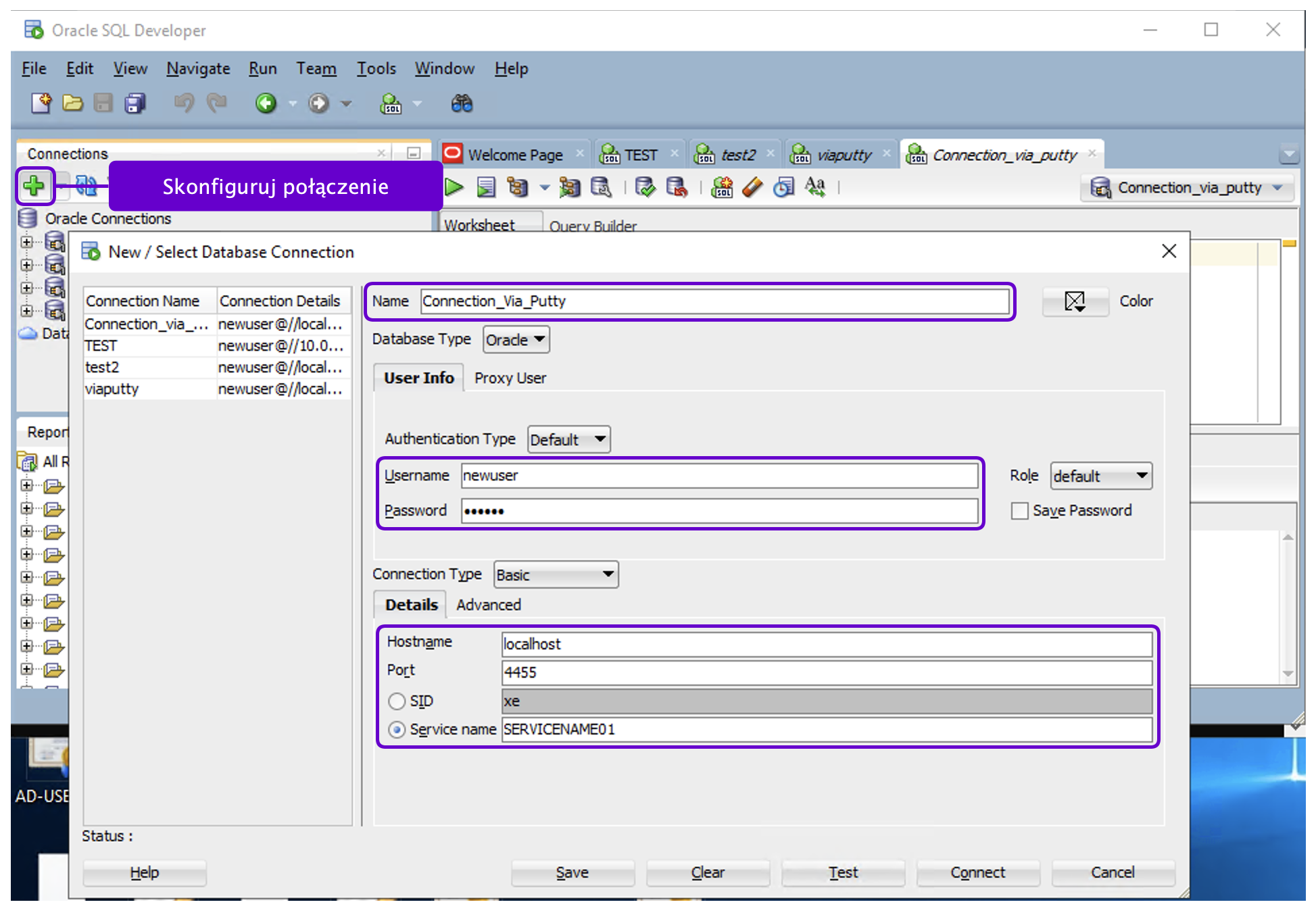 Connecting to an Oracle Database — Fudo Enterprise 5.6 - System ...