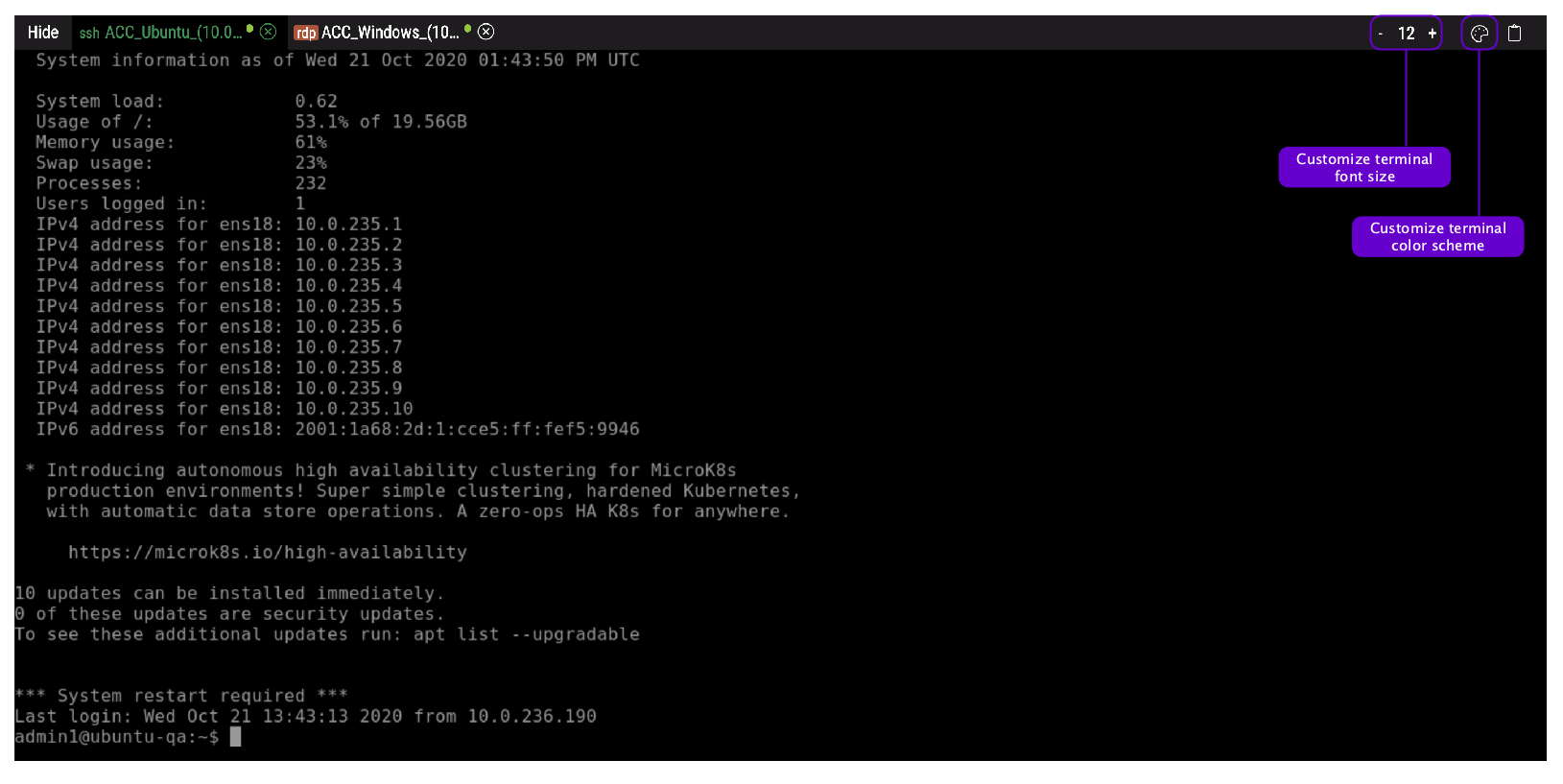 Webclient Features — Fudo Enterprise 5.6 - Access Gateway Documentation