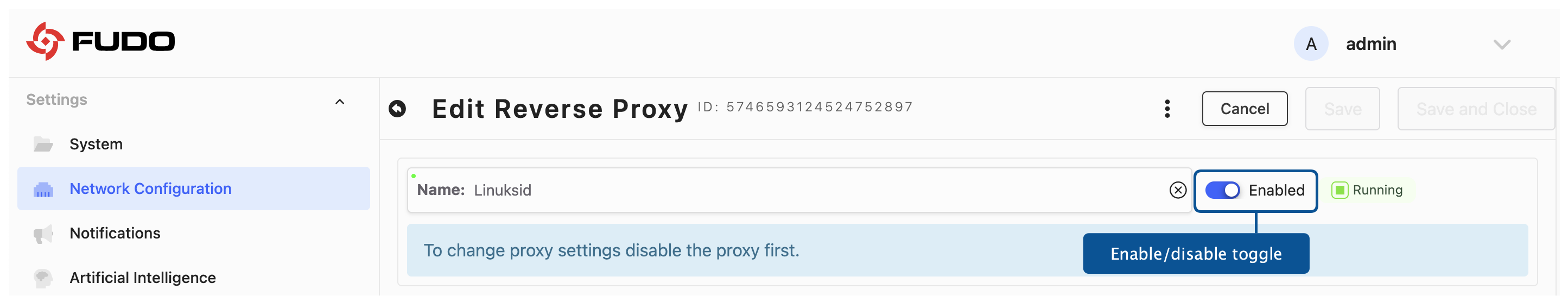 Reverse Proxy — Fudo Enterprise 6.0 - System Documentation