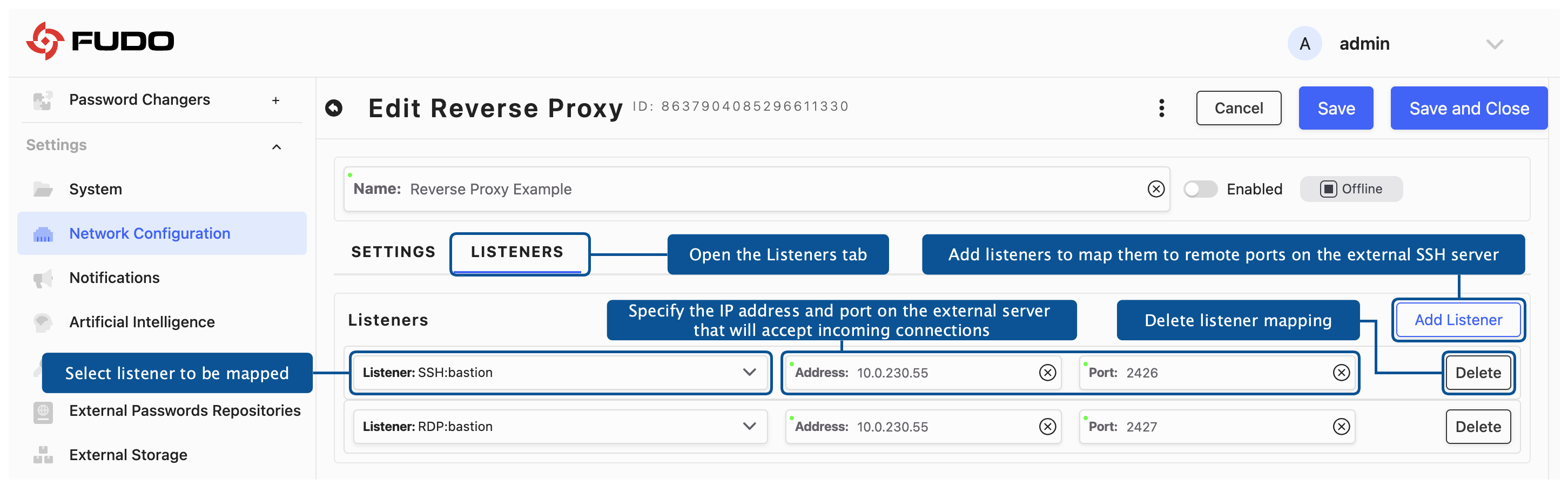 Reverse Proxy — Fudo Enterprise 6.0 - System Documentation