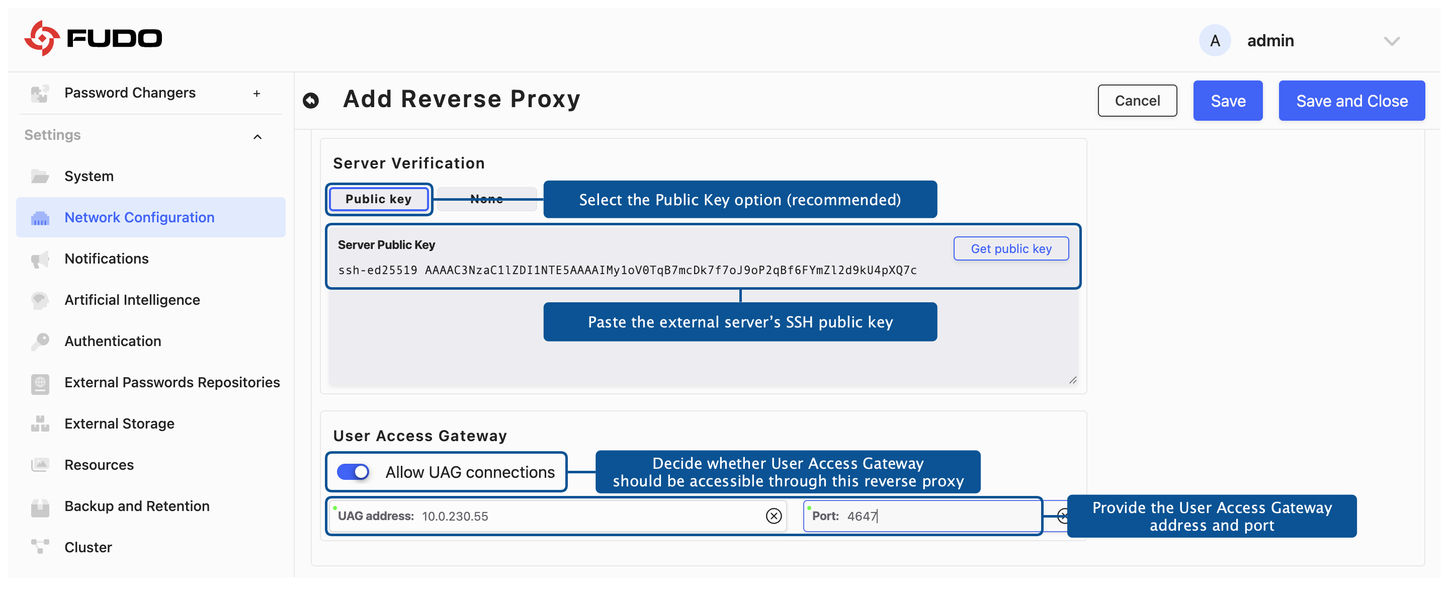 Reverse Proxy — Fudo Enterprise 6.0 - System Documentation