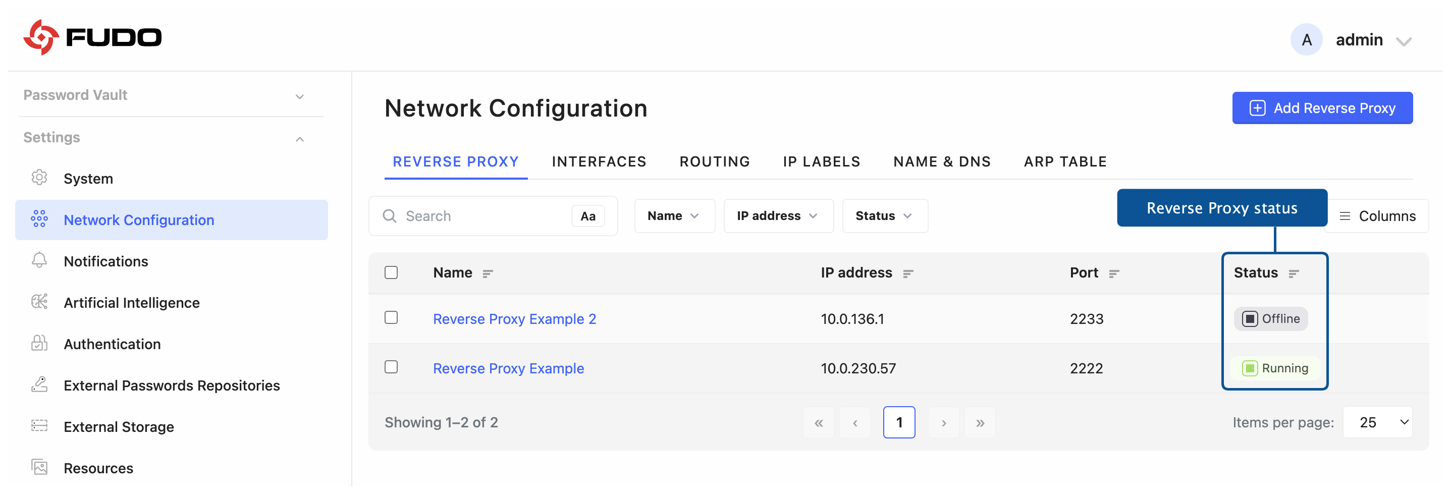 Reverse Proxy — Fudo Enterprise 6.0 - System Documentation