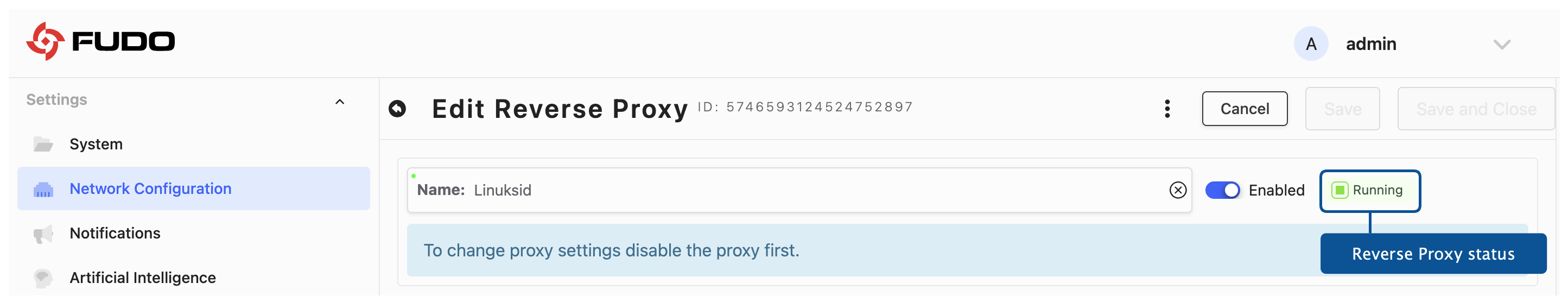 Reverse Proxy — Fudo Enterprise 6.0 - System Documentation