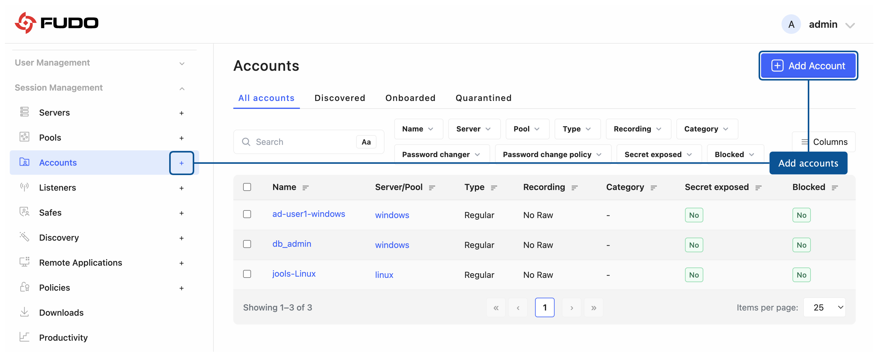 Creating a Forward Account — Fudo Enterprise 6.0 - System Documentation