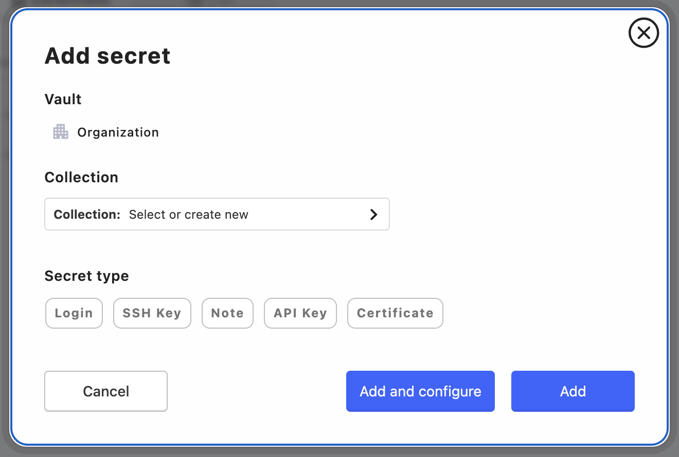 Creating Secrets — Fudo Enterprise 6.0 - System Documentation