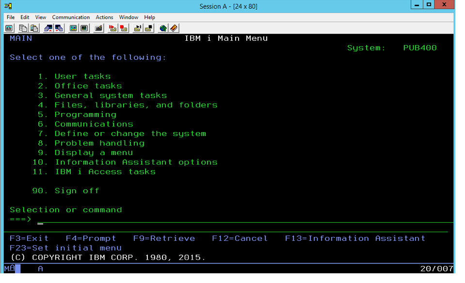 Telnet 5250 — Fudo Enterprise 6.0 - System Documentation
